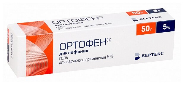 Ортофен гель д/нар. прим., 5%, 50 г