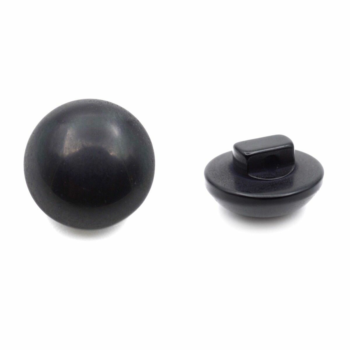 PS20 Пуговица 18L (11мм) на ножке, пластик (black (черный)). 6шт/упак