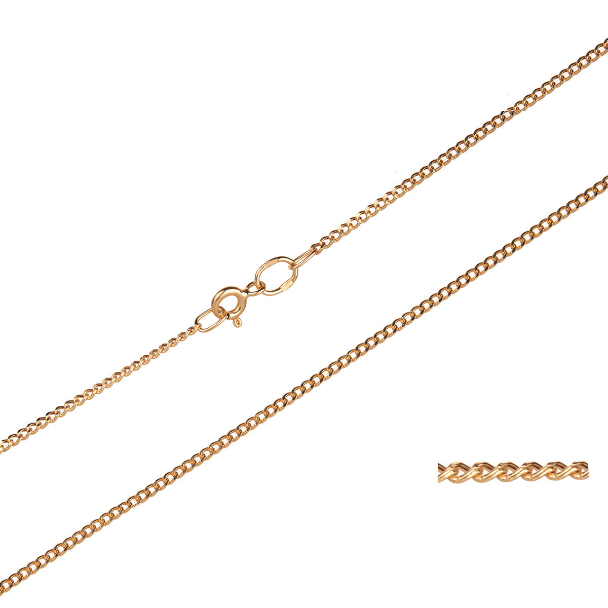 Цепь AZADE, красное золото, 585 проба, длина 45 см, средний вес 1.84 г, , красный