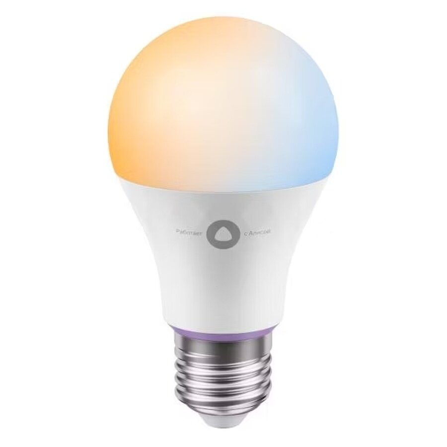 Умная лампочка Яндекса E27, A60, 8Вт, Wi-Fi, работает с Алисой (YNDX-00501) — фото 1