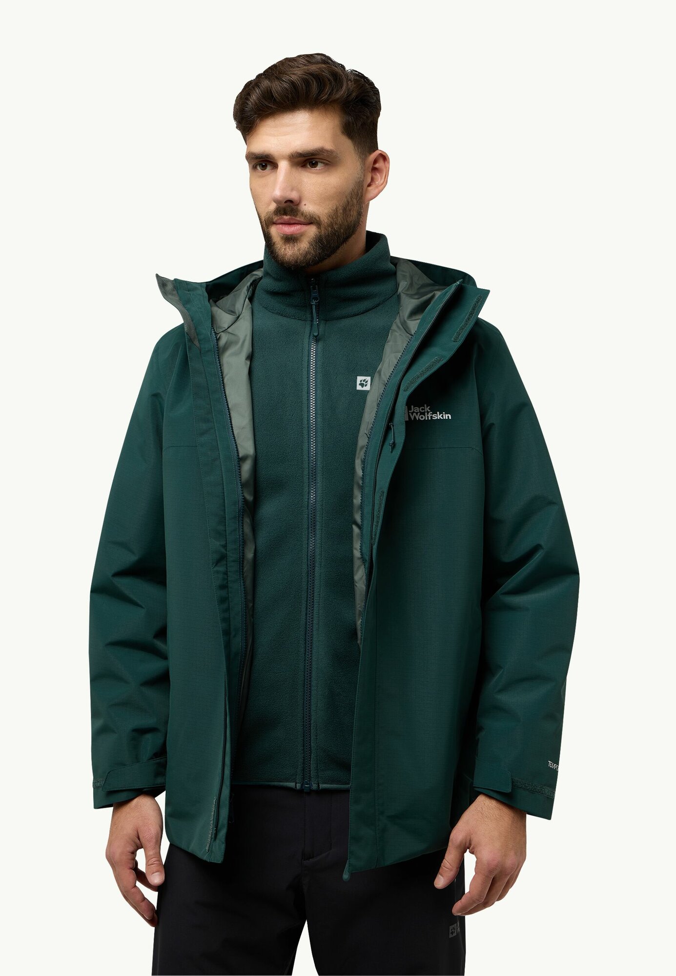 Куртка Jack Wolfskin, размер M, Black/Olive