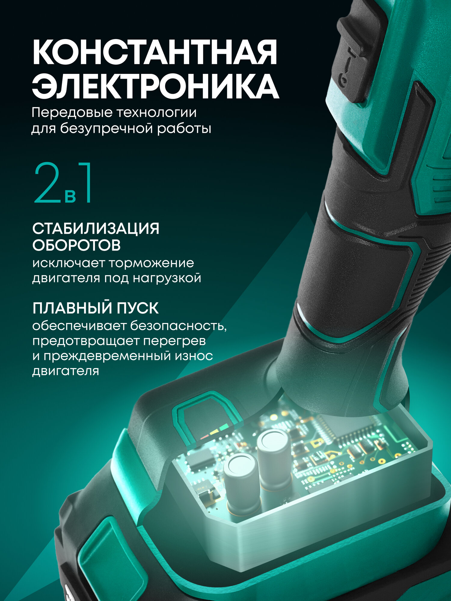 ROKODIL / Профессиональная аккумуляторная болгарка бесщеточная, 125мм 20В 1250Вт / SPARK PRO — фото 1