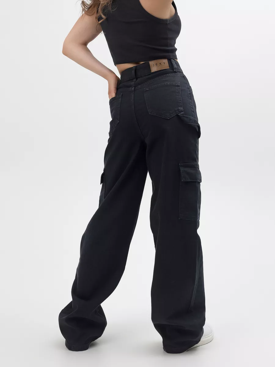 Джинсы карго JEXY 1, размер M, черный — фото 1