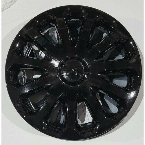 Колпаки автомобильные А-1 чёрный глянец 15, 4 шт.