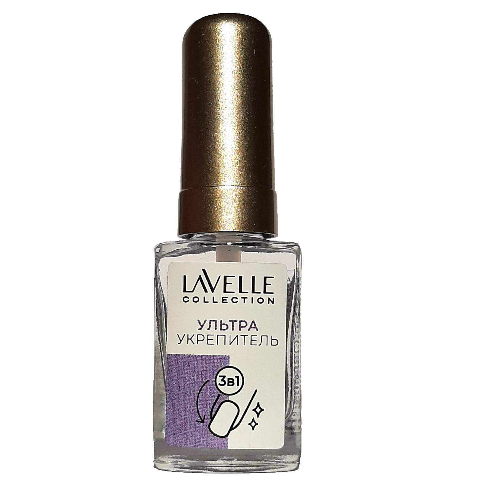 Лак Lavelle Collection "Ультра Укрепитель 3 в 1", для укрепления основы и топового покрытия, 6 мл