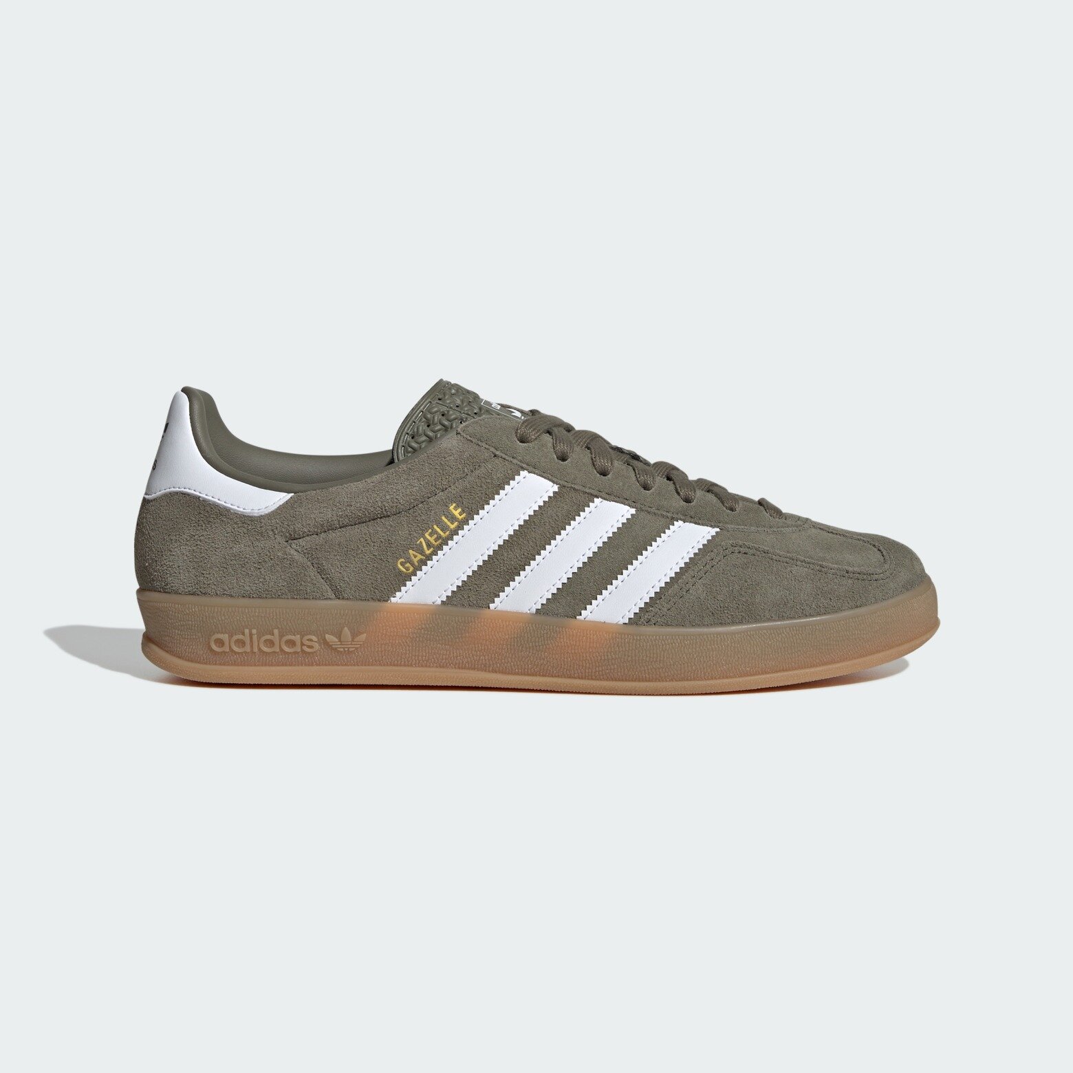 Кроссовки adidas Gazelle Indoor, полнота F, размер 10,5 UK, зелeный