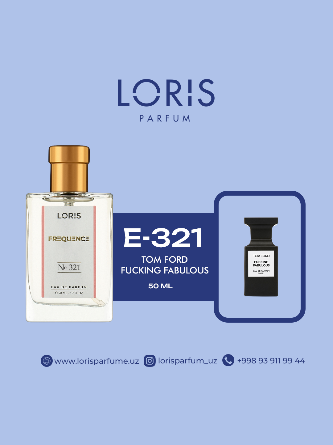 Мужская парфюмерная вода "Loris Parfume" - Tom Ford - Fucking Fabulous, 50 мл, стойкость в течение дня