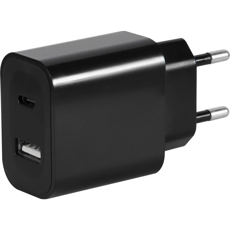 Зарядное устройство сетевое Red Line, USB+Type-C, 3A, PD 20W, чер, УТ000029980