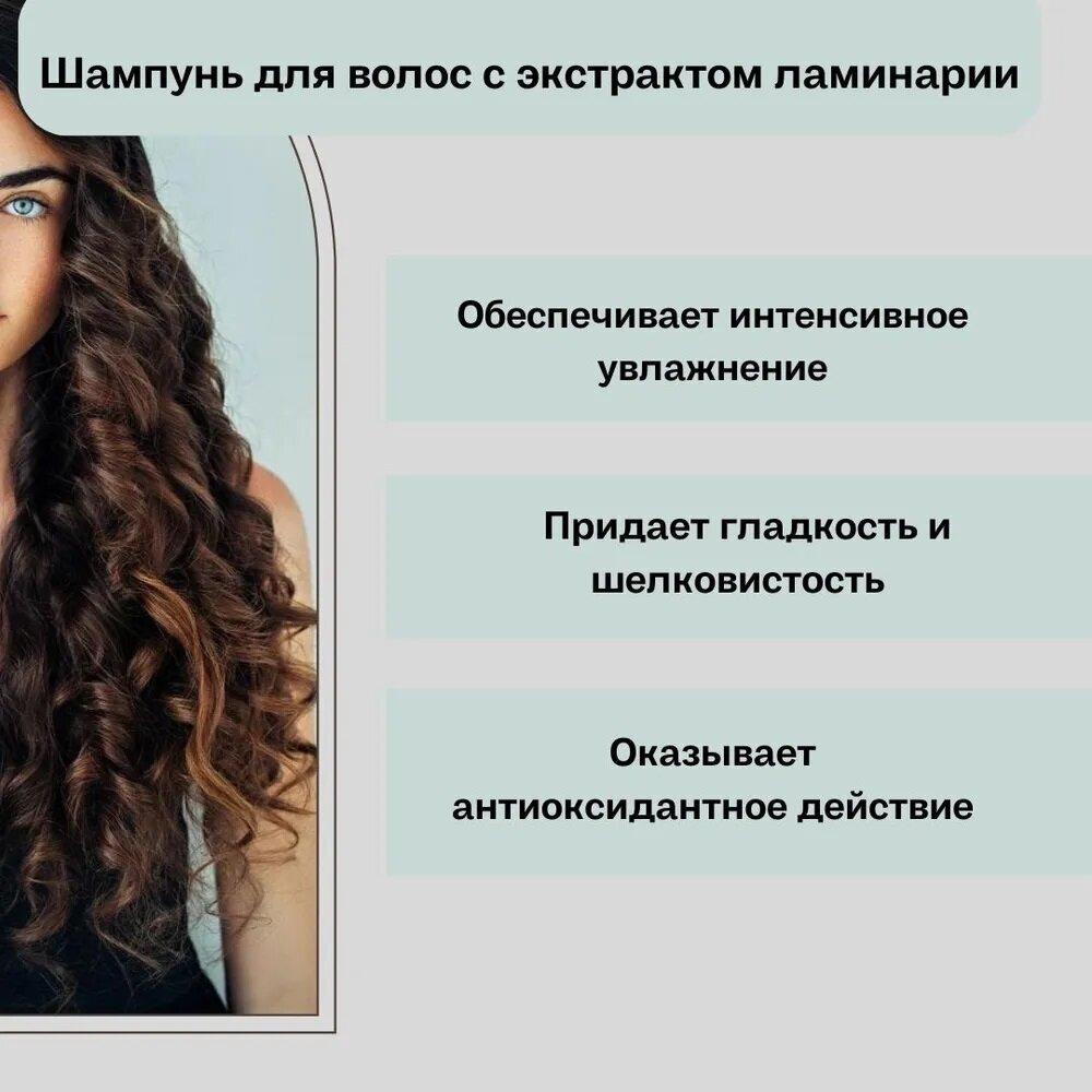 Ollin, Шампунь для волос с экстрактом ламинарии SALON BEAUTY, 1000 мл — фото 1