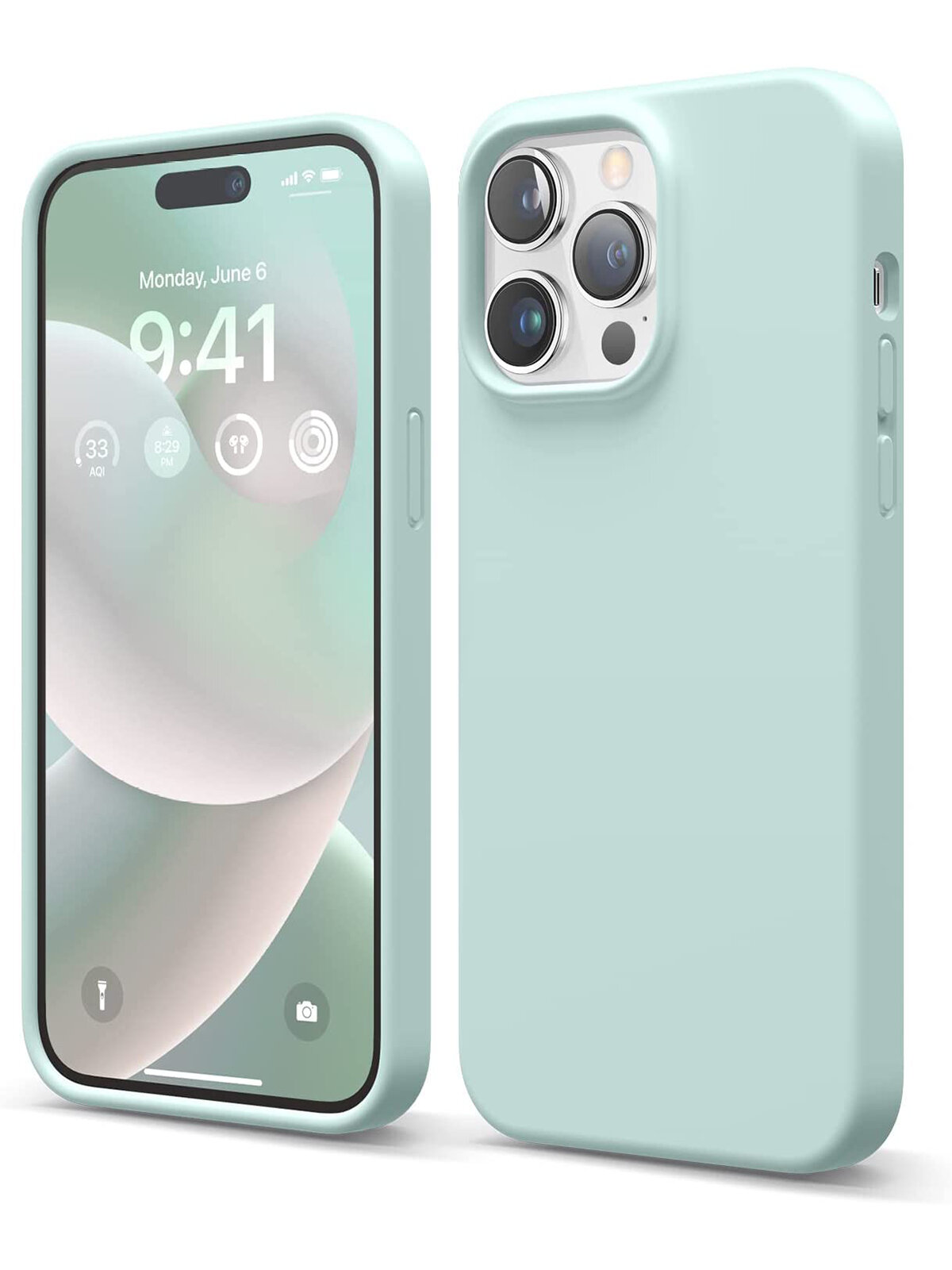 Elago силиконовый чехол для iPhone 14 Pro, Soft Silicone Mint