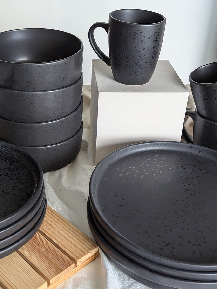 Набор столовой посуды на 4 персоны WL Ceramic home/ 16 предметов керамика — фото 1