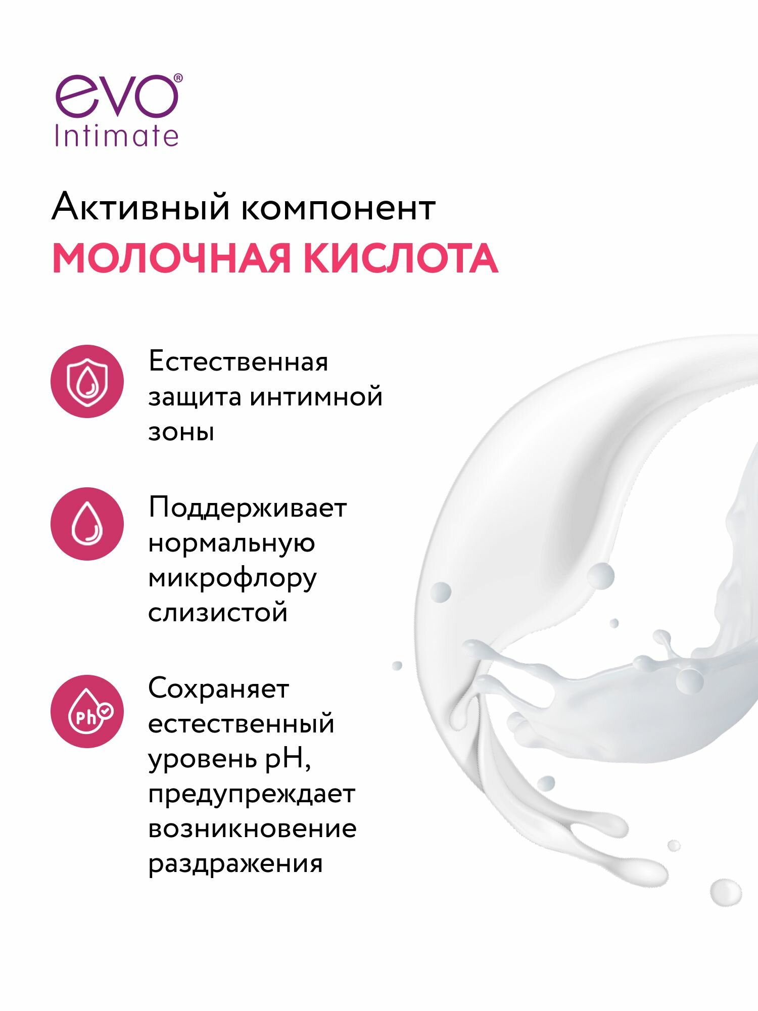 Картинки EVO/ЭВО Intimate Крем-мыло для интимной гигиены с молочной кислотой, рН 5,2, 400 мл