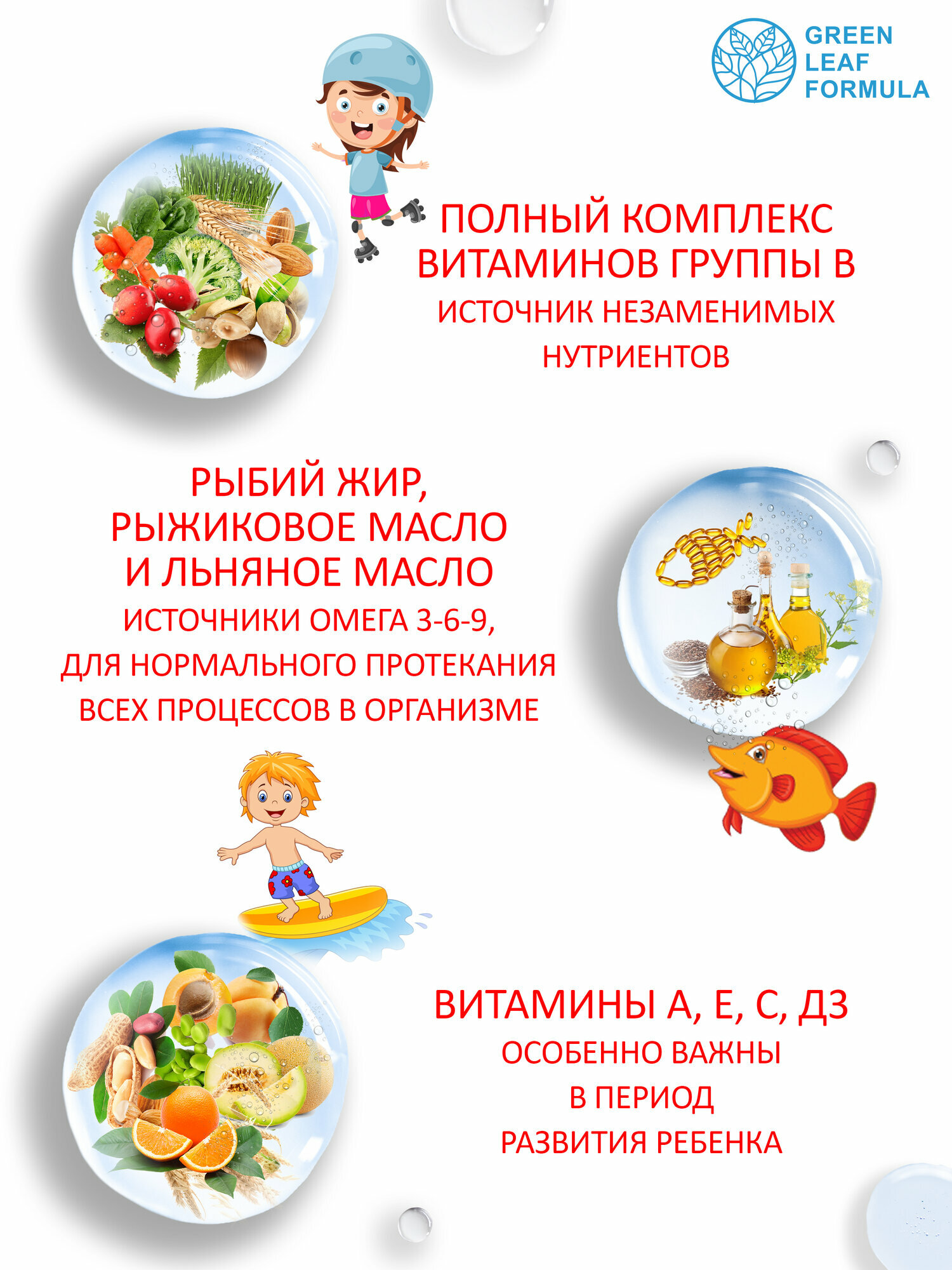 Витамины Для Детей Мультивитамины для детей и подростков, ОМЕГА 3 6 9, для иммунитета, комплекс витаминов группы B, витамин А, Е, D3, С