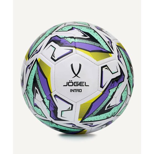 Мяч футбольный любительский Jogel Intro, размер 4, цвет белый/желтый/мятный