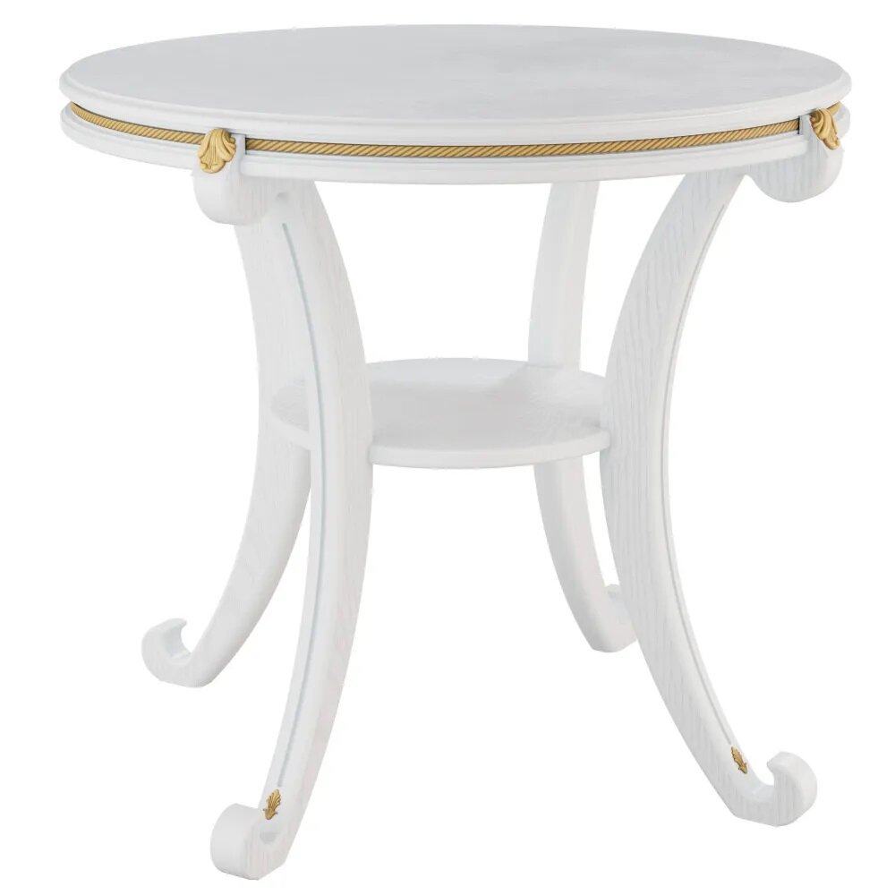 Стол журнальный "Глория М" (молочный дуб) Вис