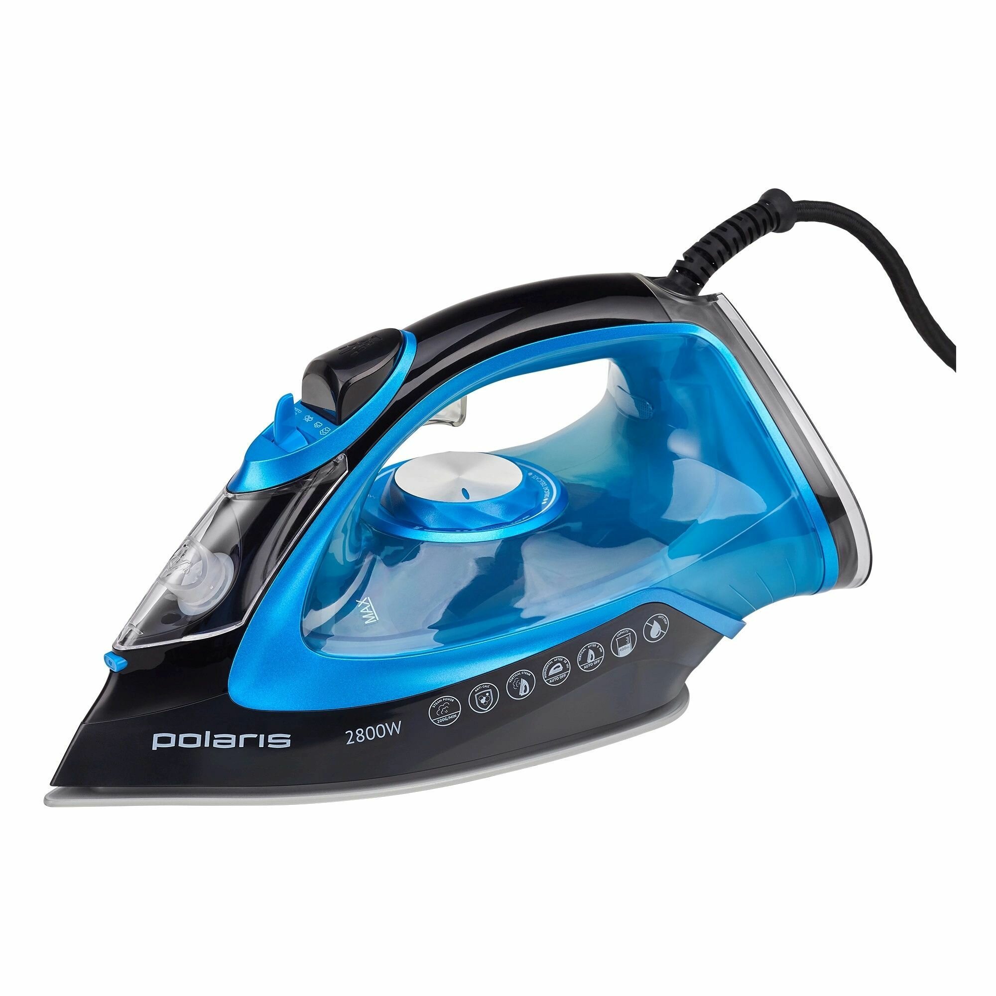 Утюг Polaris PIR 2821AK черный/бирюзовый