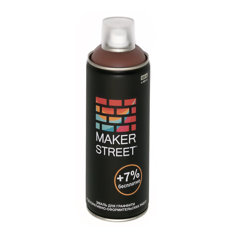 Эмаль для граффити "MAKERSTREET" MS400 400 мл 802 Коричнево-бежевый