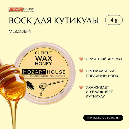 Mozart House Воск для ногтей и кутикулы укрепляющий Honey 4г 210₽