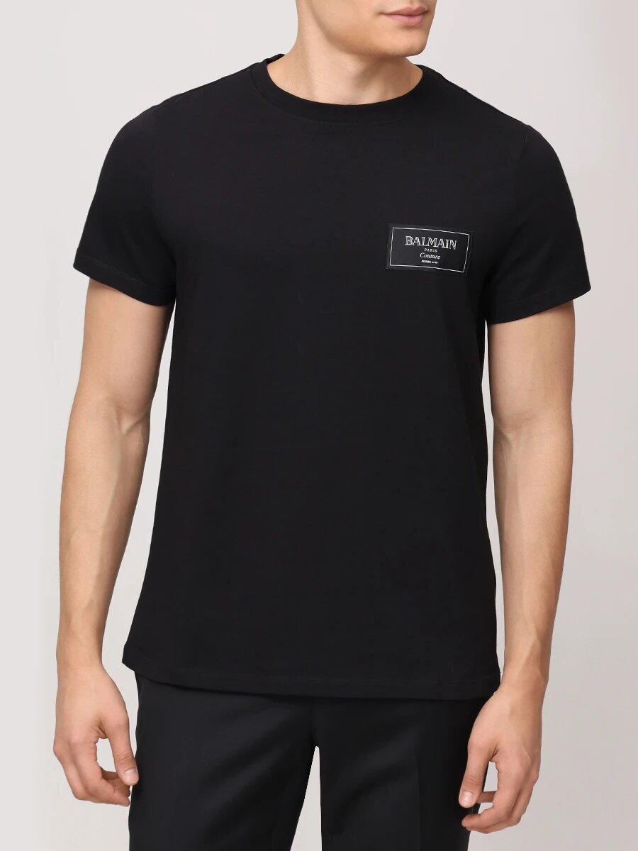 Футболка BALMAIN, размер 52, черный