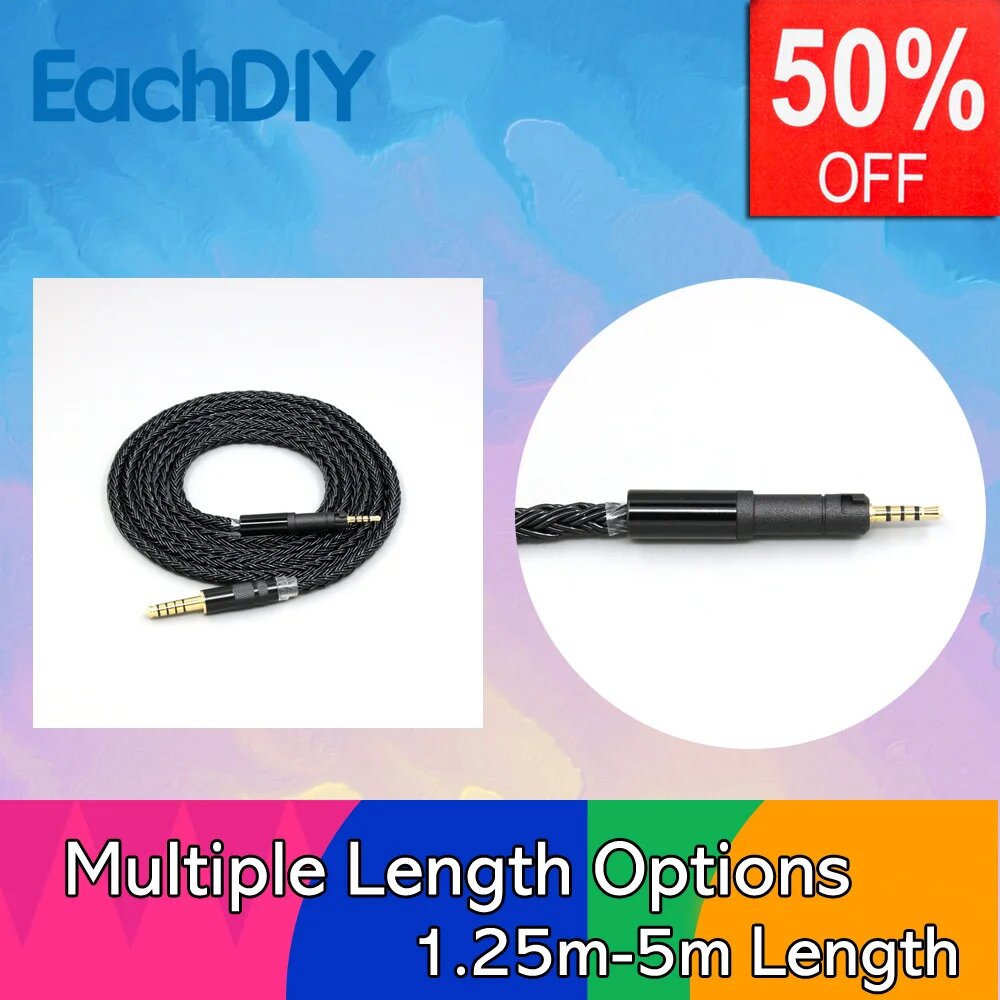 Кабель для наушников HD 560S HD559 Sennheiser HD599 HD569 hd560s LN008860, 4.4mm Male Plug, 1.25m