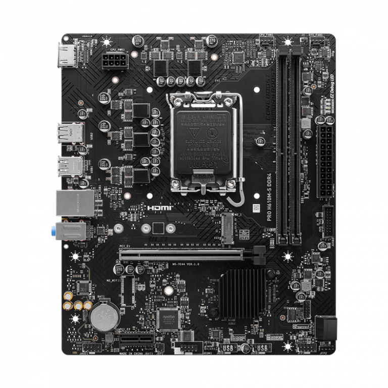 Материнская плата MSI PRO H610M-S, поддержка Hyper-Threading, черный — фото 1