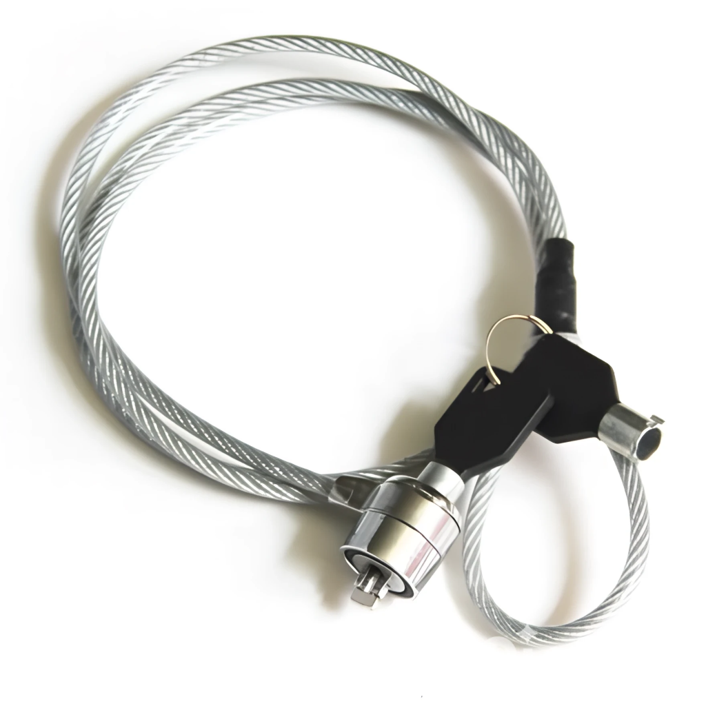 Трос безопасности KS-is "Sikler", для ноутбуков, с замком и ключом, серебристый