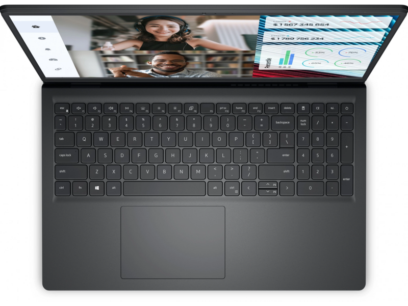 Ноутбук Vostro 3520 Core i3 1215U 16Gb SSD512Gb Intel UHD Graphics 15.6" WVA FHD (1920x1080) Linux Ubuntu black WiFi BT Cam (3520-3650) — фото 1