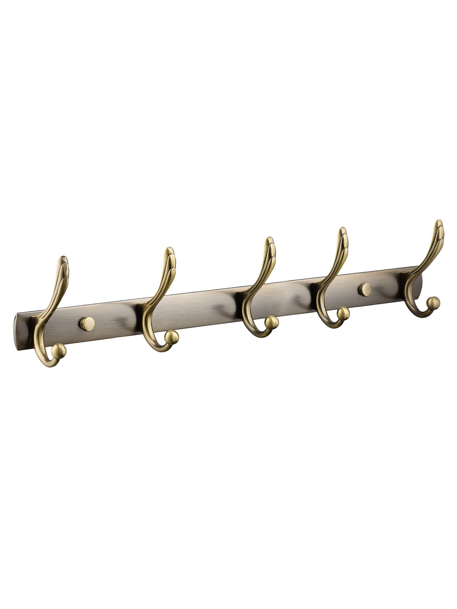 Вешалка для полотенец в ванную 5 крючков античная бронза