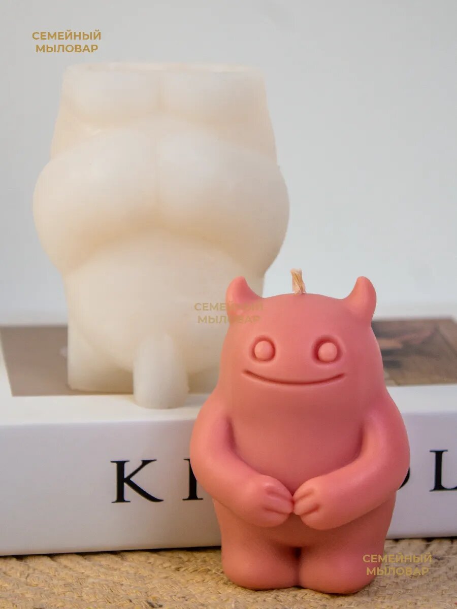 Силиконовая форма / молд монстр с рогами — фото 1