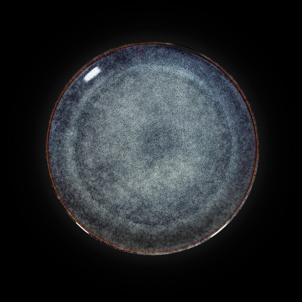 Тарелка фарфоровая  Corone Celeste  d 25см мелкая синяя