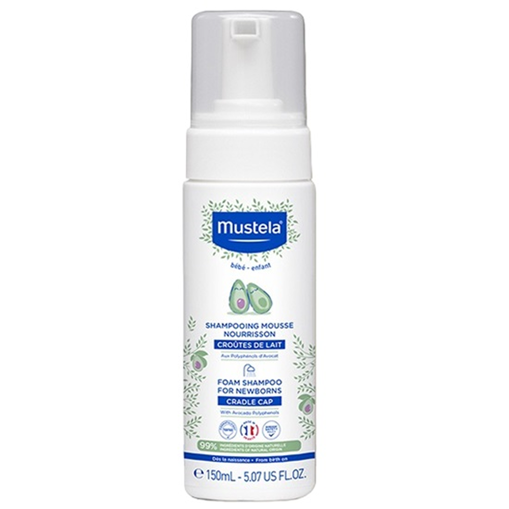 MUSTELA Шампунь-пенка от молочных корочек для новорожденных 150 мл