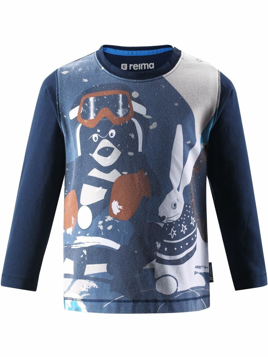 Лонгслив Reima, размер 80, синий