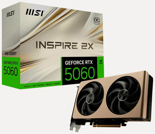 Изображение товара Видеокарта MSI GeForce RTX 5060 8G INSPIRE 2X OC