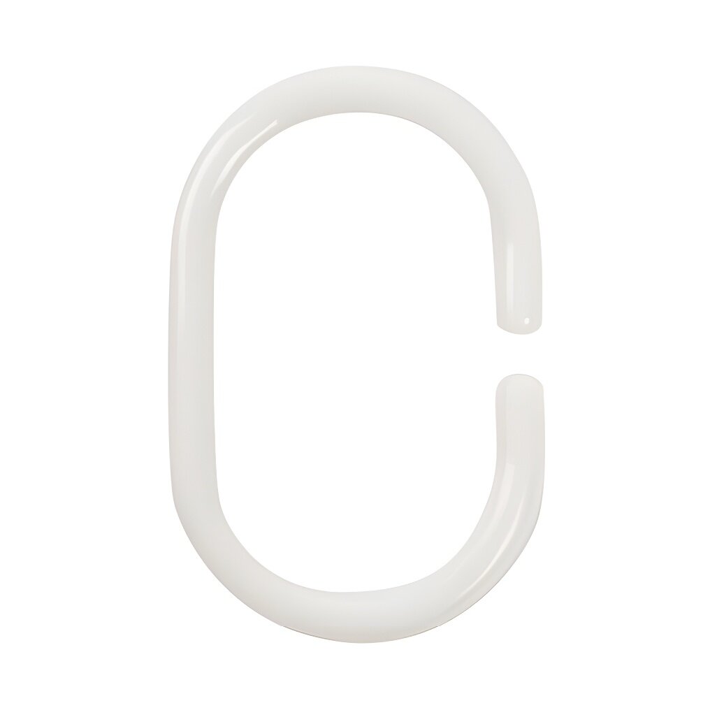 Кольца для штор Рыжий Кот пластик овальные белые 12 штук