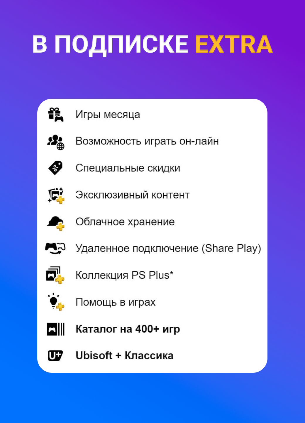 Подписка PS Plus EXTRA(400+ игр) на 1 месяц для PlayStation (PSN) (PS4/PS5), регион активации: Турция — фото 1