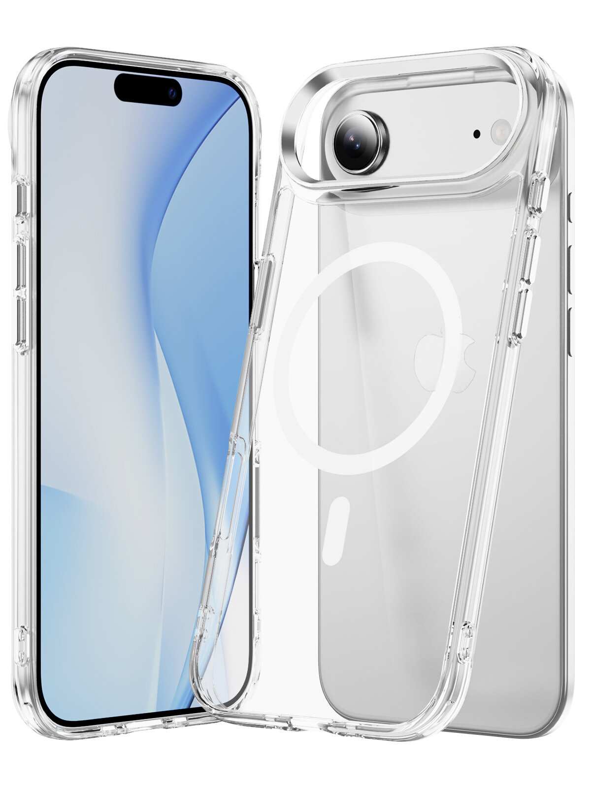 ZAZPOL Чехол для iPhone 17 Air/ чехол на айфон 17 аир прозрачный, совместимый с MagSafe (магсейф), противоударный