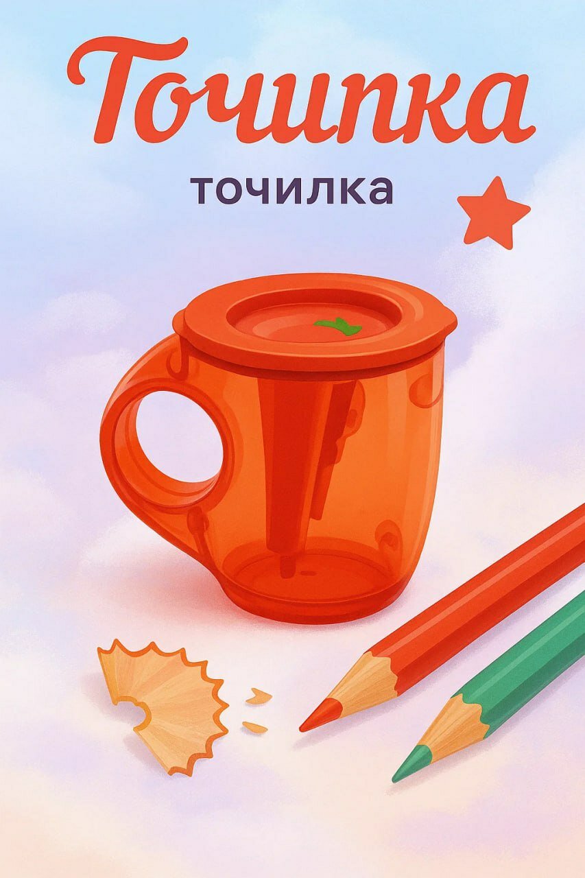 ✏️ Стильная пластиковая точилка для карандашей с удобной ручкой
