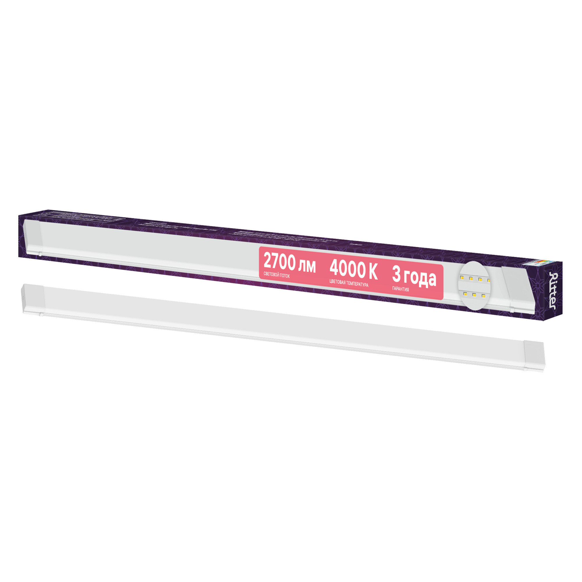 Светильник накладной линейный светодиодный 36 Вт 4000 К пластик