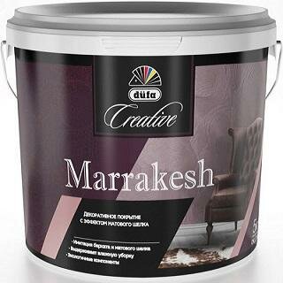 Декоративное Покрытие Dufa Creative Marrakesh 1кг Серебряное с Эффектом Матового Шелка / Дюфа Марракеш.