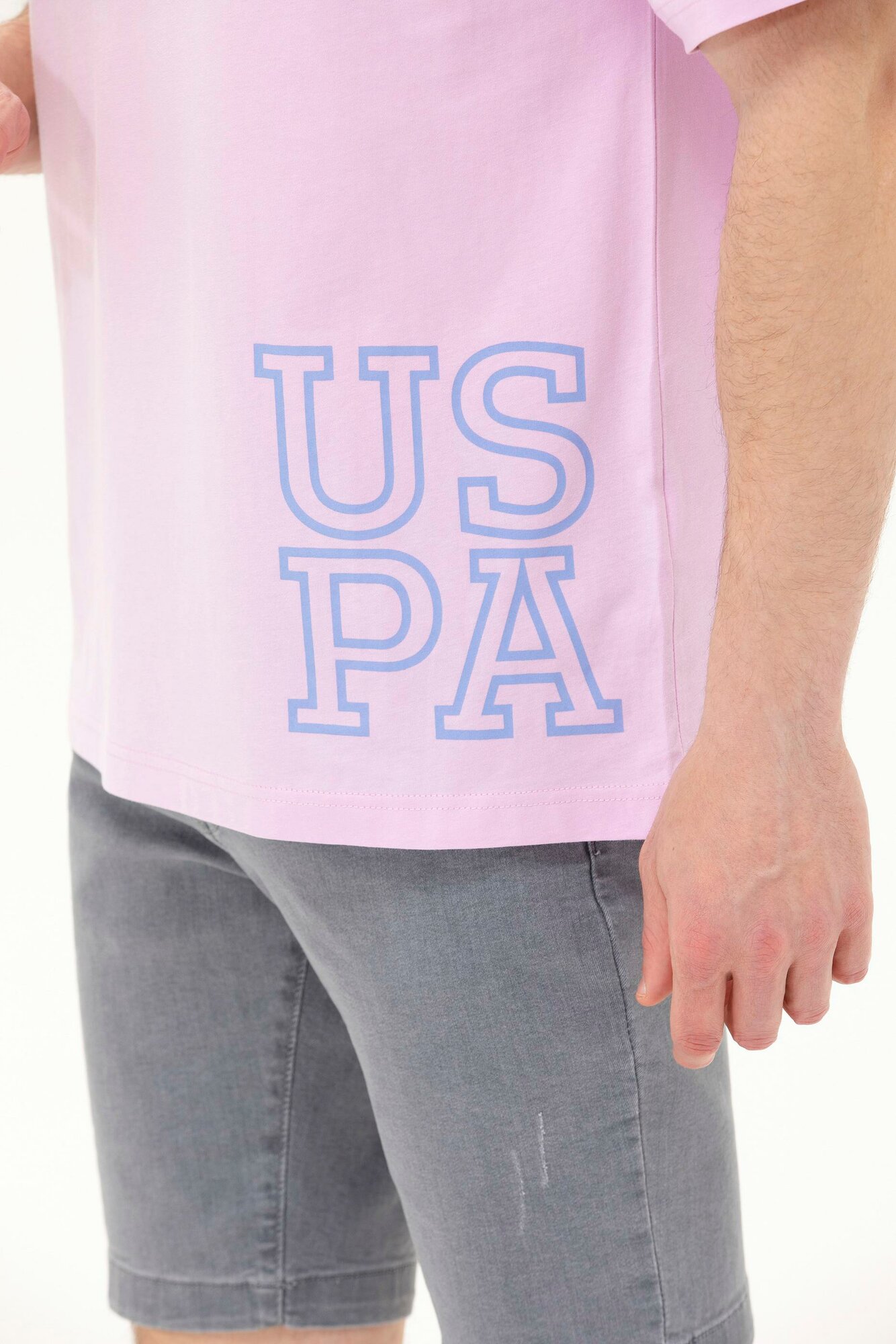 Футболка U.S. POLO ASSN., размер M, розовый — фото 1