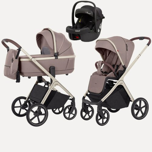 Изображение товара Коляска Carrello Vector, 3 в 1, бежевая, универсальная, с автокреслом