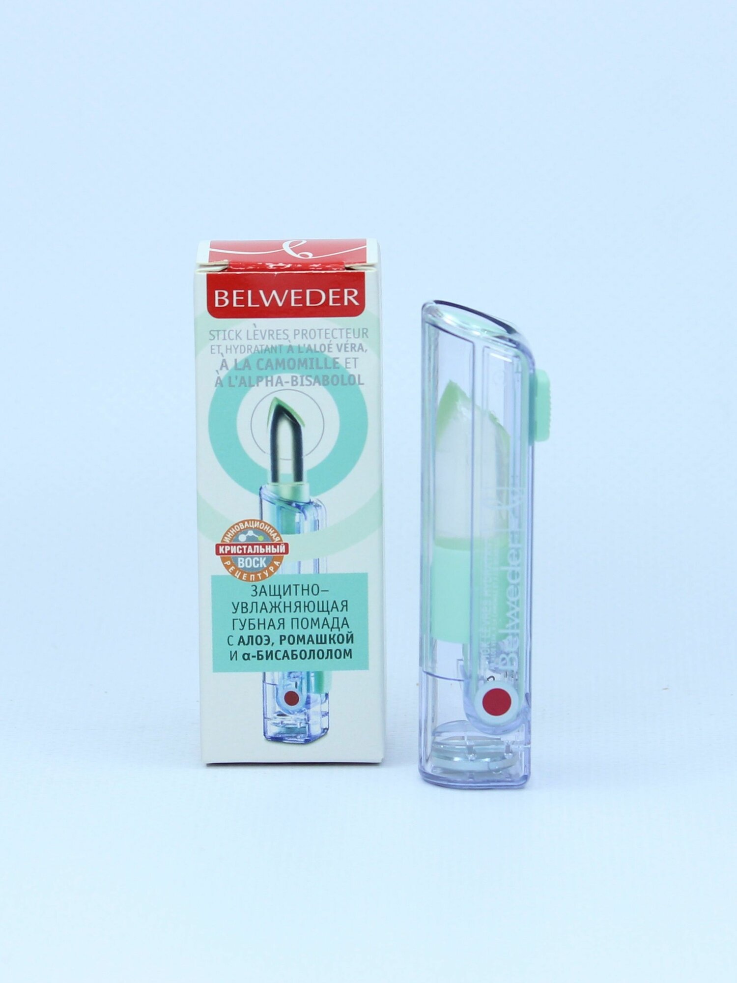Помада Belweder защитно-увлажняющая с алоэ, ромашкой и бисабололом