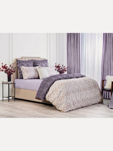 Изображение товара Комплект наволочек Estia "Оливарес", тенсель, 70×70 см, фиолетовые, 2 шт.