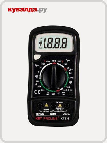 Изображение товара Мультиметр цифровой КВТ KT838 kt 838 "proline"