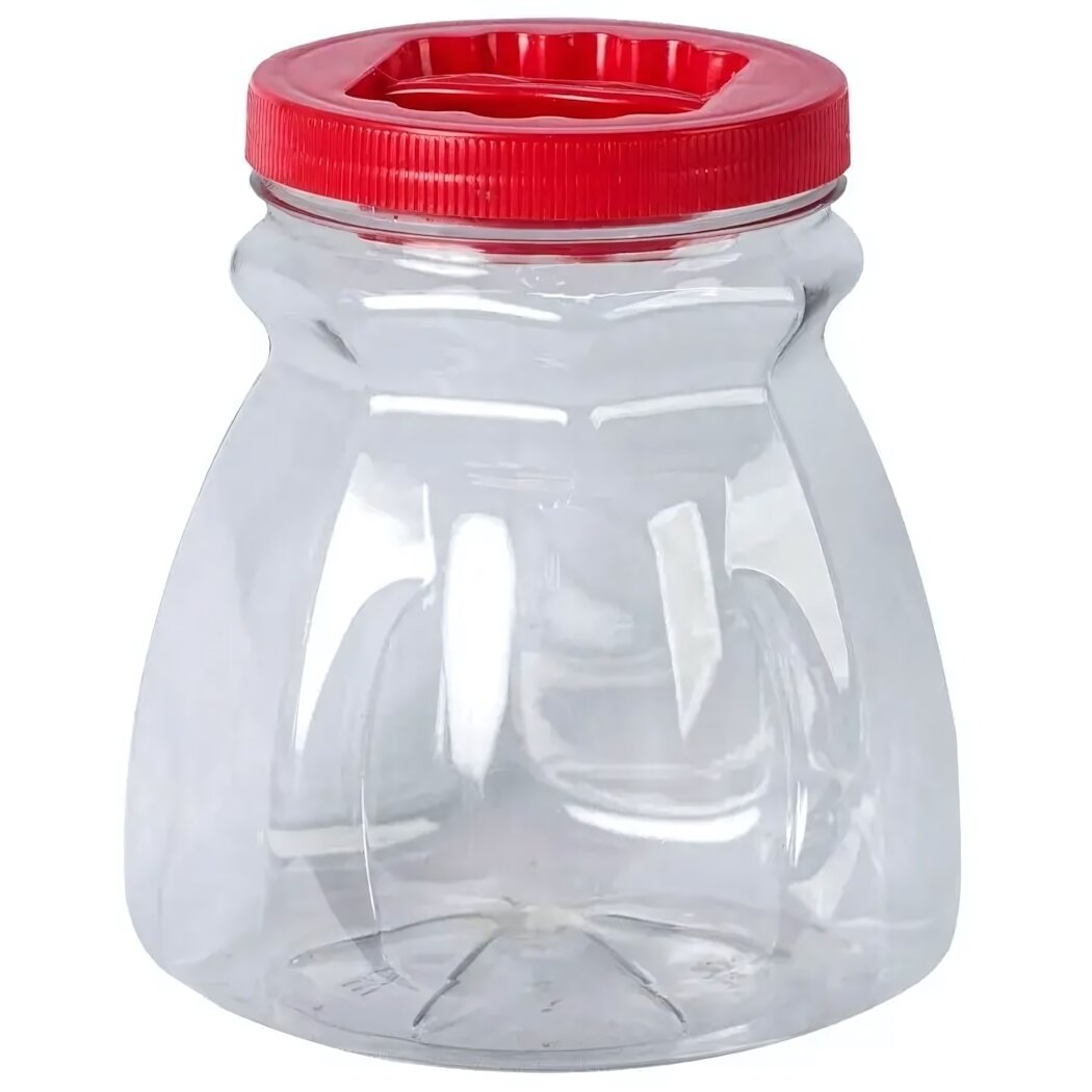 Банка для хранения 'Грань' 2л прозрачный пластик герметичная крышка