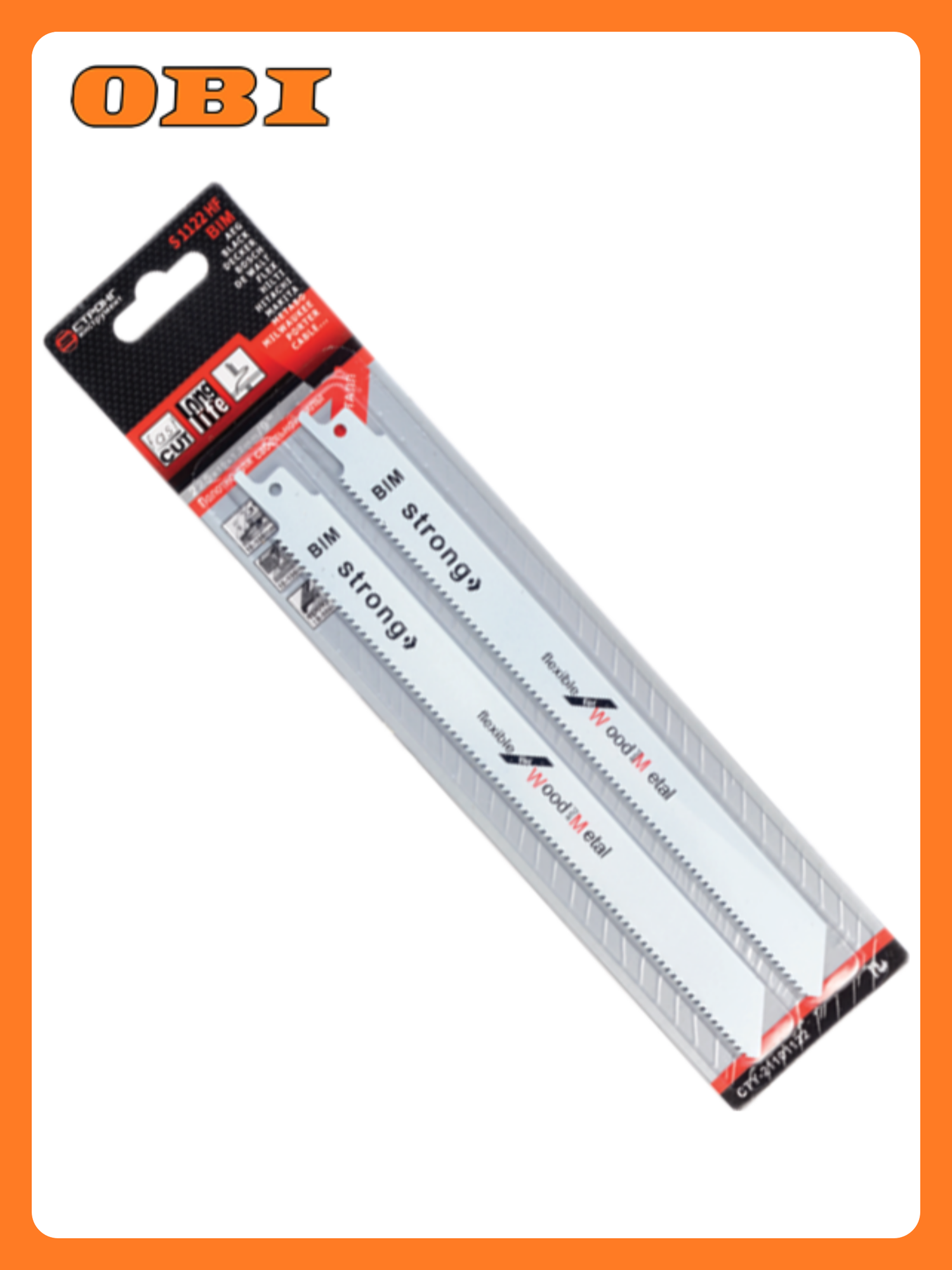 СТУ-211 Полотно для сабельной пилы S1111DF универсальное биметалл стронг 2шт