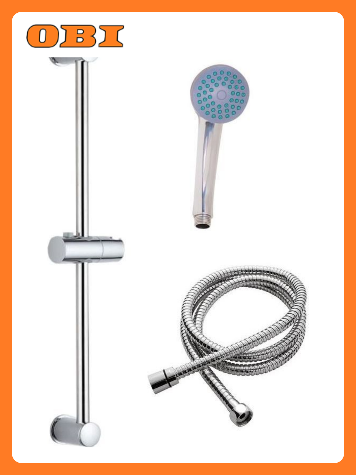 Душевой гарнитур ESKO SSS600 нержавеющая сталь хром 1 режим вертикальный монтаж