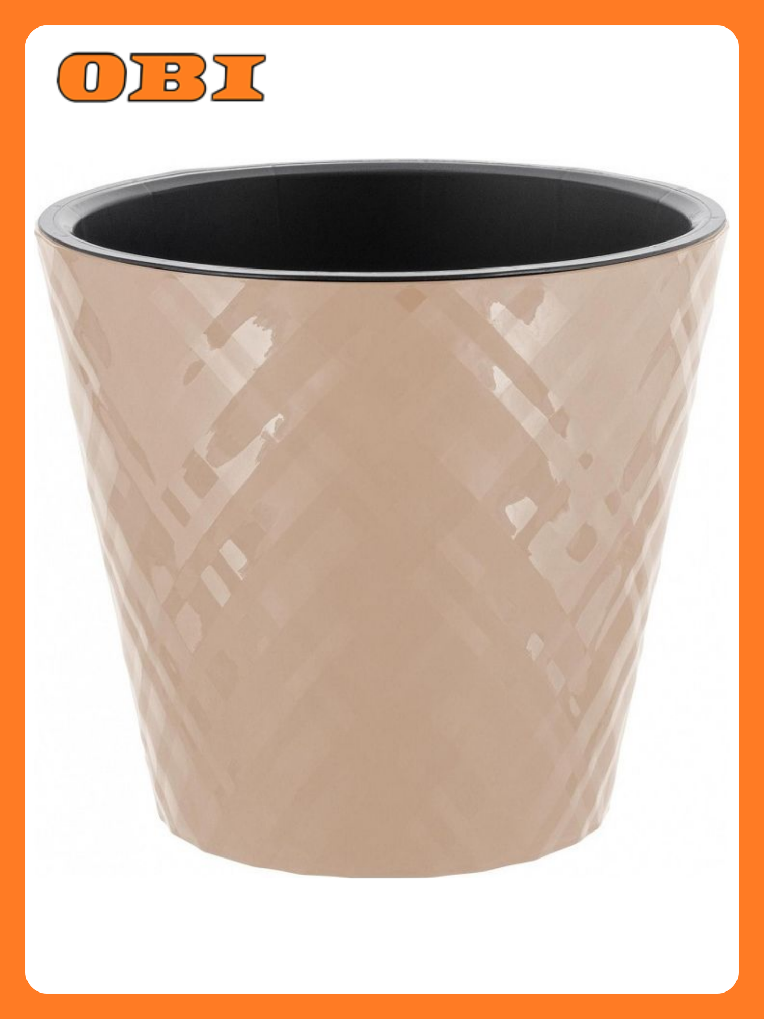 Горшок InGreen Manhattan D160 16 л полипропилен Молочный шоколад