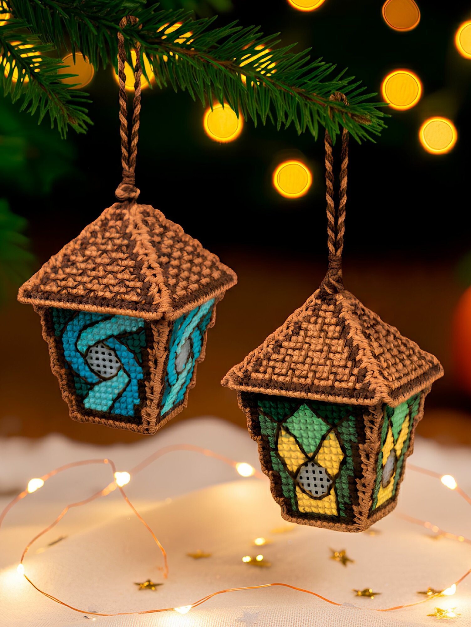 Набор для вышивания крестом Риолис фонарики "Сказка" 6*6*8см 2310АС