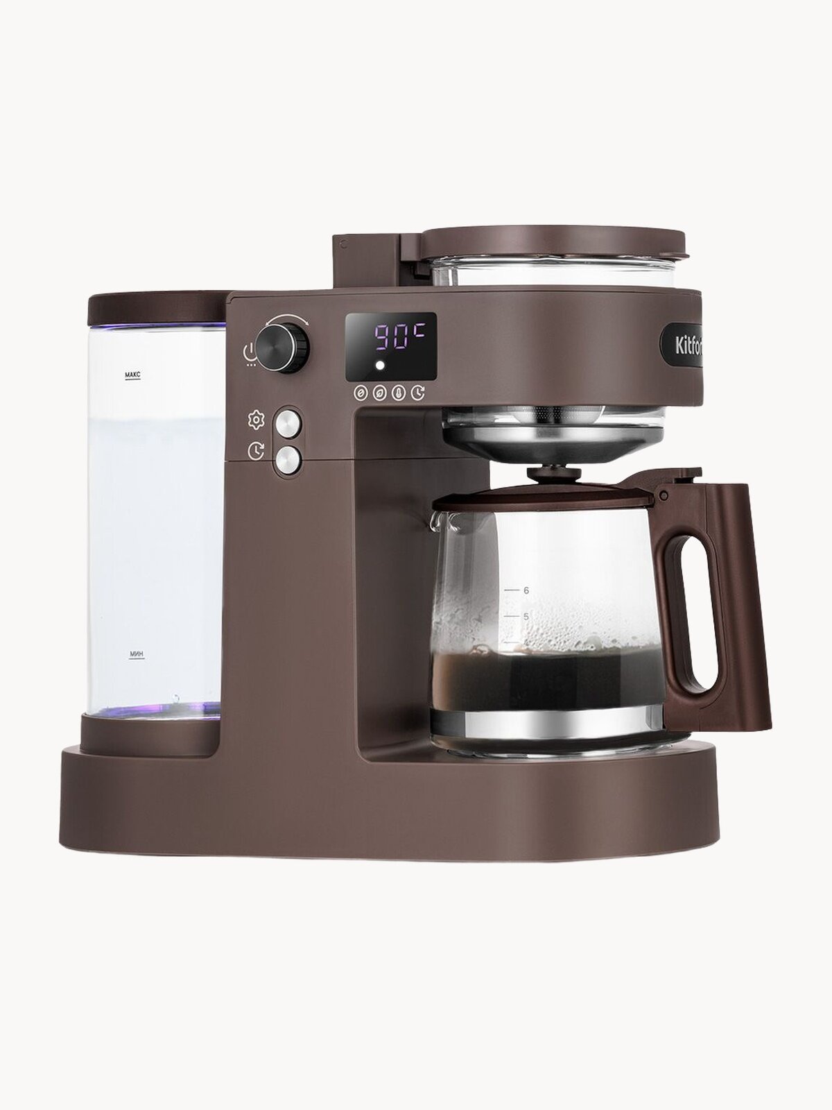 Кофеварка "2 в 1" Kitfort КТ-7590